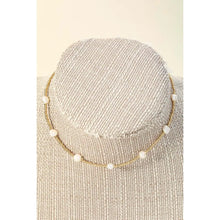 Load image into Gallery viewer, Dainty Pearl Station Choker Necklace