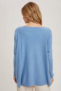 Flowy Boatneck Dolman Tunic 🩵