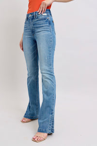 Tummy Control Vintage Wash Side Slit Slim Boot Judy Blue 👢