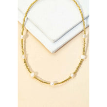 Load image into Gallery viewer, Dainty Pearl Station Choker Necklace