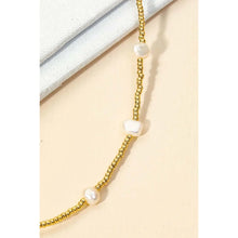 Load image into Gallery viewer, Dainty Pearl Station Choker Necklace