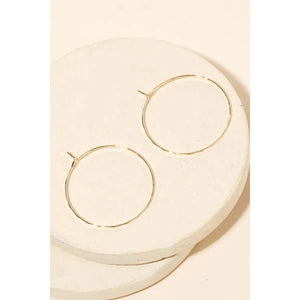 Thin Circle Hoop Earrings