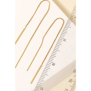 Gold Dipped Bar Threader Earrings ✨