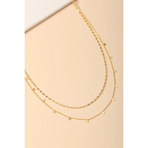 Dainty Layered Coin Choker Necklace