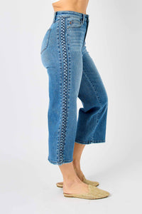 High Waisted Braided Judy Blue Crop