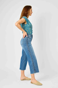 High Waisted Braided Judy Blue Crop