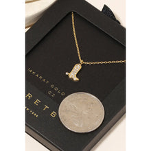 Load image into Gallery viewer, Pave Cowboy Boot Pendant Necklace 👢