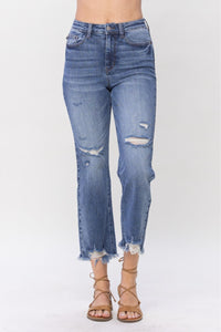 Destroyed Cropped Straight Judy Blue