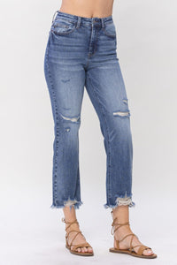 Destroyed Cropped Straight Judy Blue