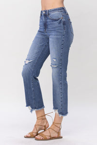 Destroyed Cropped Straight Judy Blue