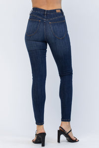 High Waist Patch Pocket Pull-On Skinny Judy Blue