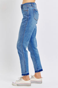 Midrise Rigid Magic Release Hem Boyfriend Judy Blue