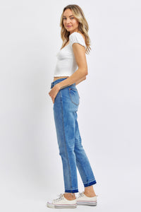 Midrise Rigid Magic Release Hem Boyfriend Judy Blue