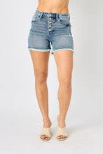 Load image into Gallery viewer, High Waist Button Fly Destroy Hi-Lo Hem Shorts Judy Blue ✨