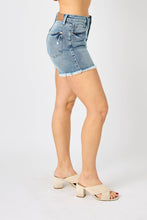 Load image into Gallery viewer, High Waist Button Fly Destroy Hi-Lo Hem Shorts Judy Blue ✨