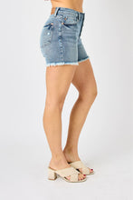 Load image into Gallery viewer, High Waist Button Fly Destroy Hi-Lo Hem Shorts Judy Blue ✨