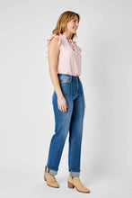 Load image into Gallery viewer, Front Seam Cuffed Straight Judy Blue