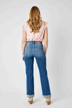 Load image into Gallery viewer, Front Seam Cuffed Straight Judy Blue