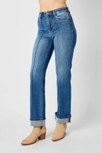 Load image into Gallery viewer, Front Seam Cuffed Straight Judy Blue